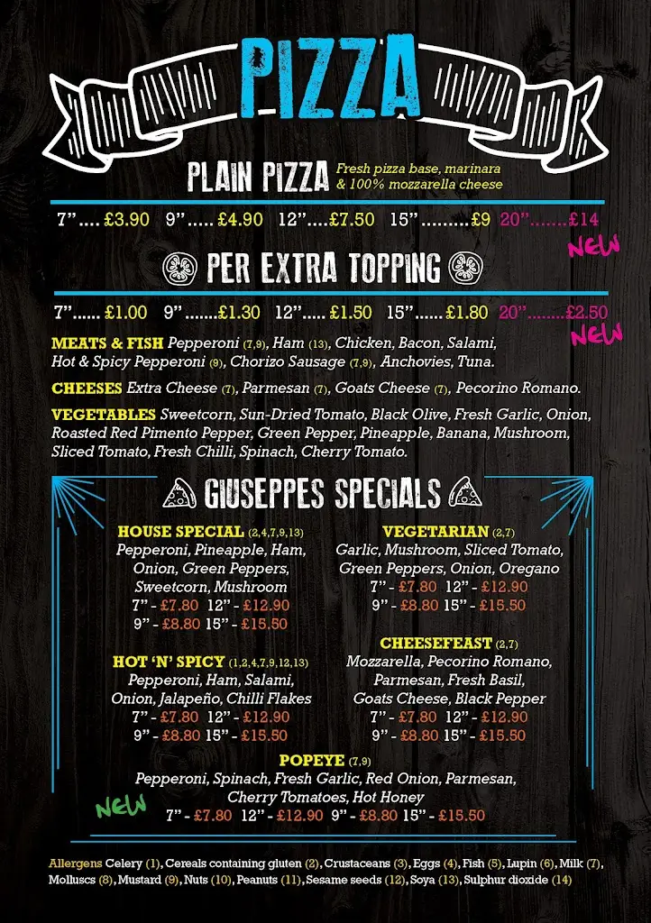 Menu_Giuseppe's Omagh_Omagh_image_1