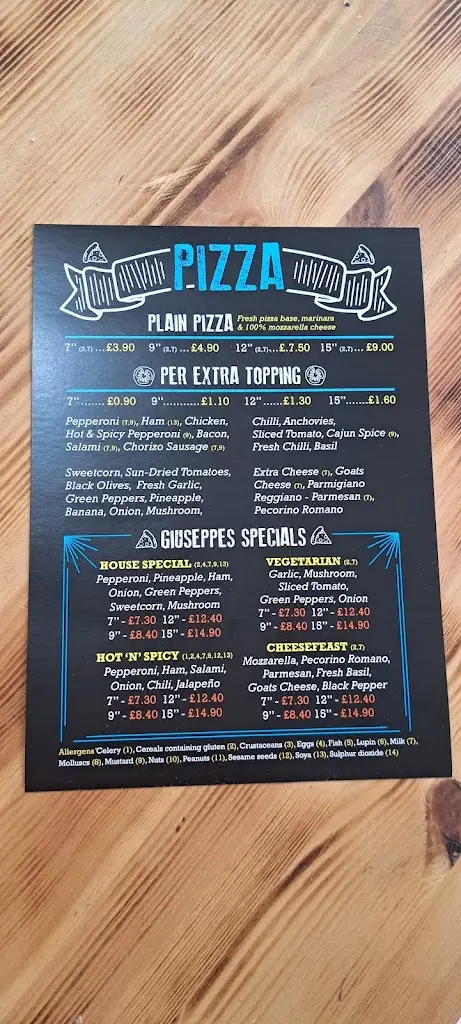 Menu_Giuseppe's Omagh_Omagh_image_2