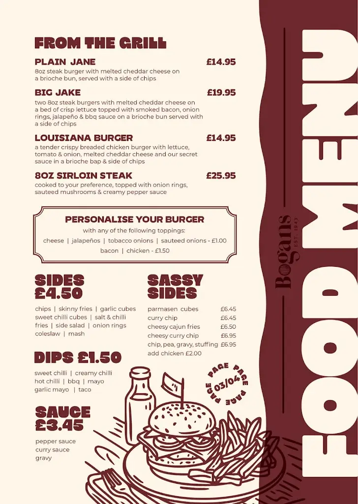 Menu_Bogan's Bar_Omagh_image_2