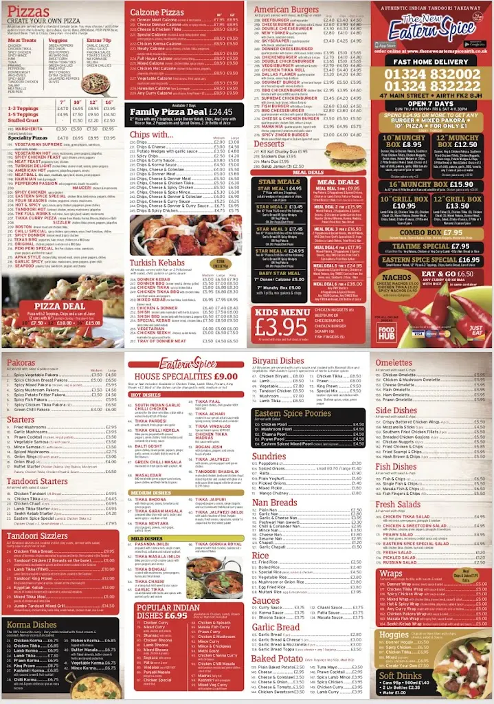 Menu_The New Eastern Spice_Airth_image_1