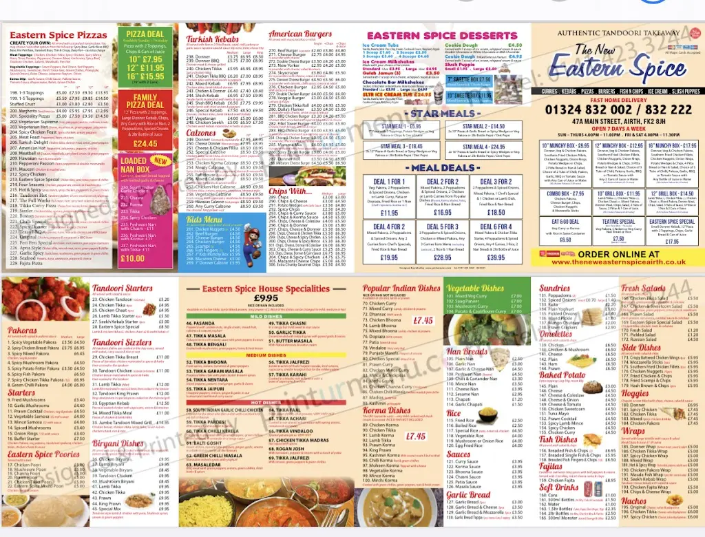 Menu_The New Eastern Spice_Airth_image_2