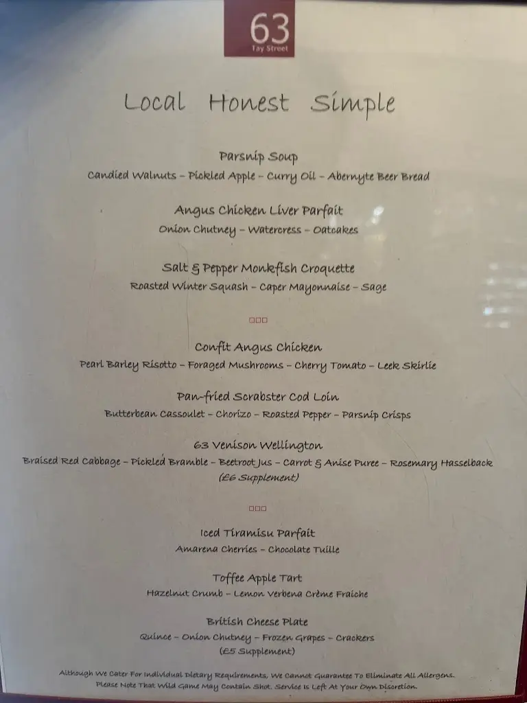 Menu_63 Tay Street Restaurant_Abernethy_image_1