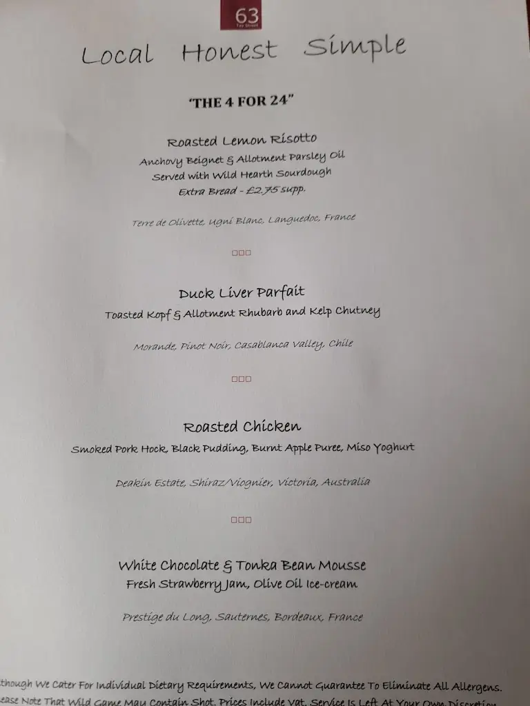 Menu_63 Tay Street Restaurant_Abernethy_image_2