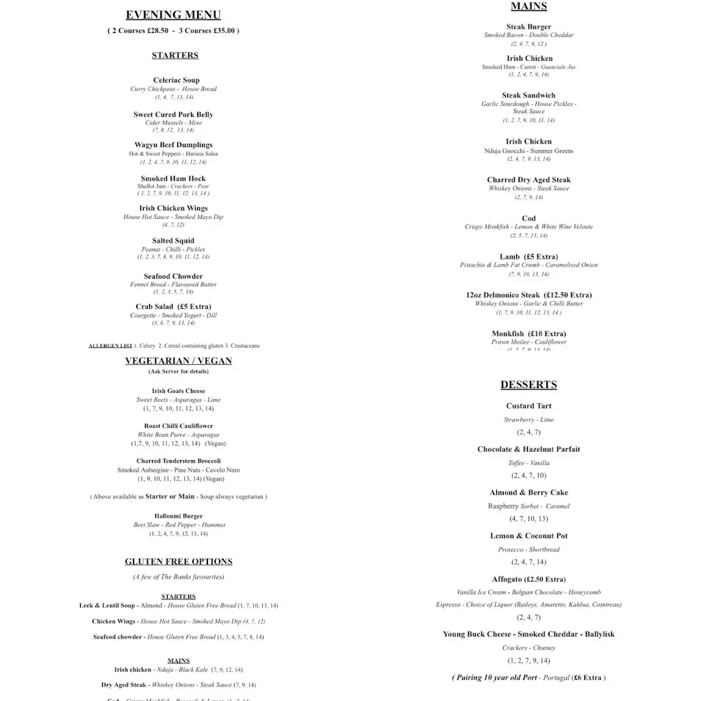 Menu_The Banks Restaurant_Strabane_image_1