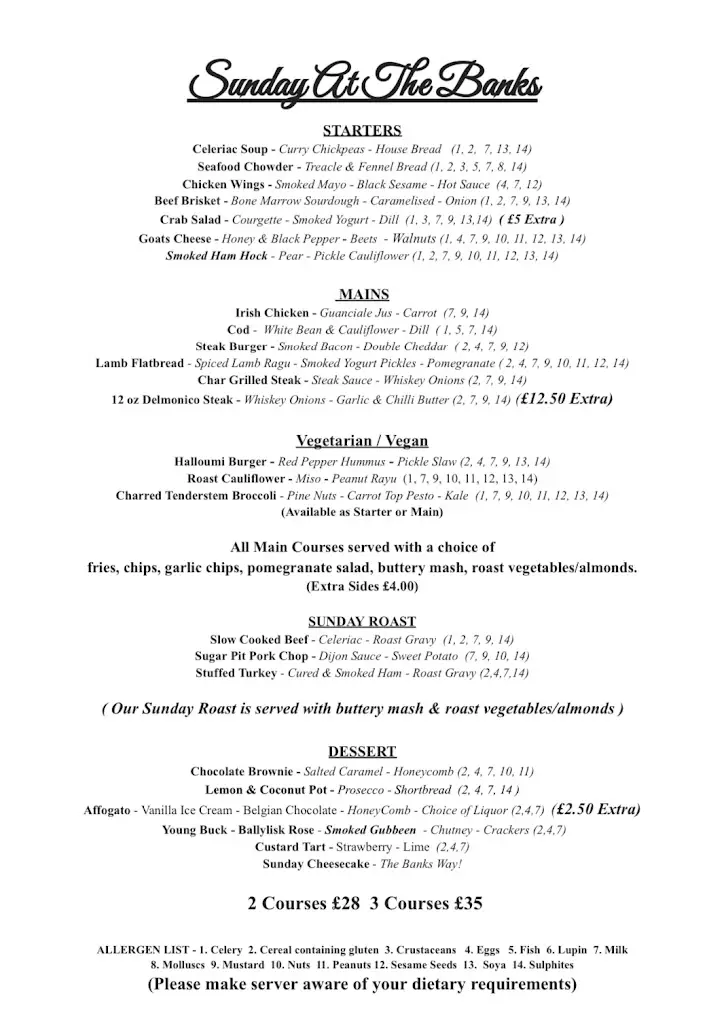 Menu_The Banks Restaurant_Strabane_image_2