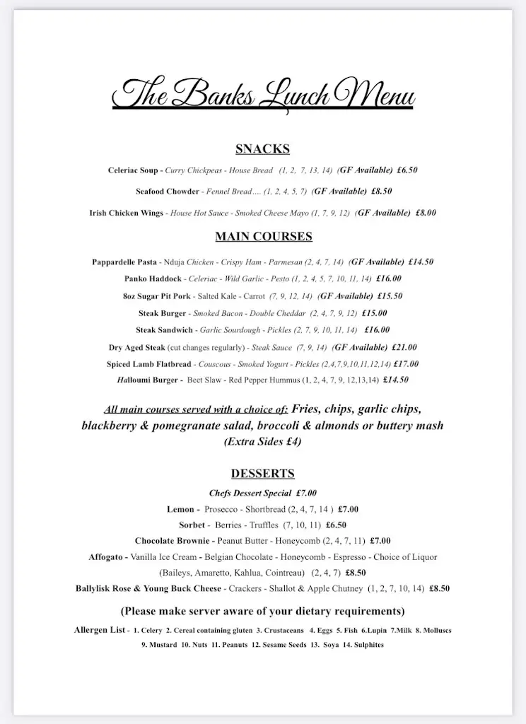 Menu_The Banks Restaurant_Strabane_image_3