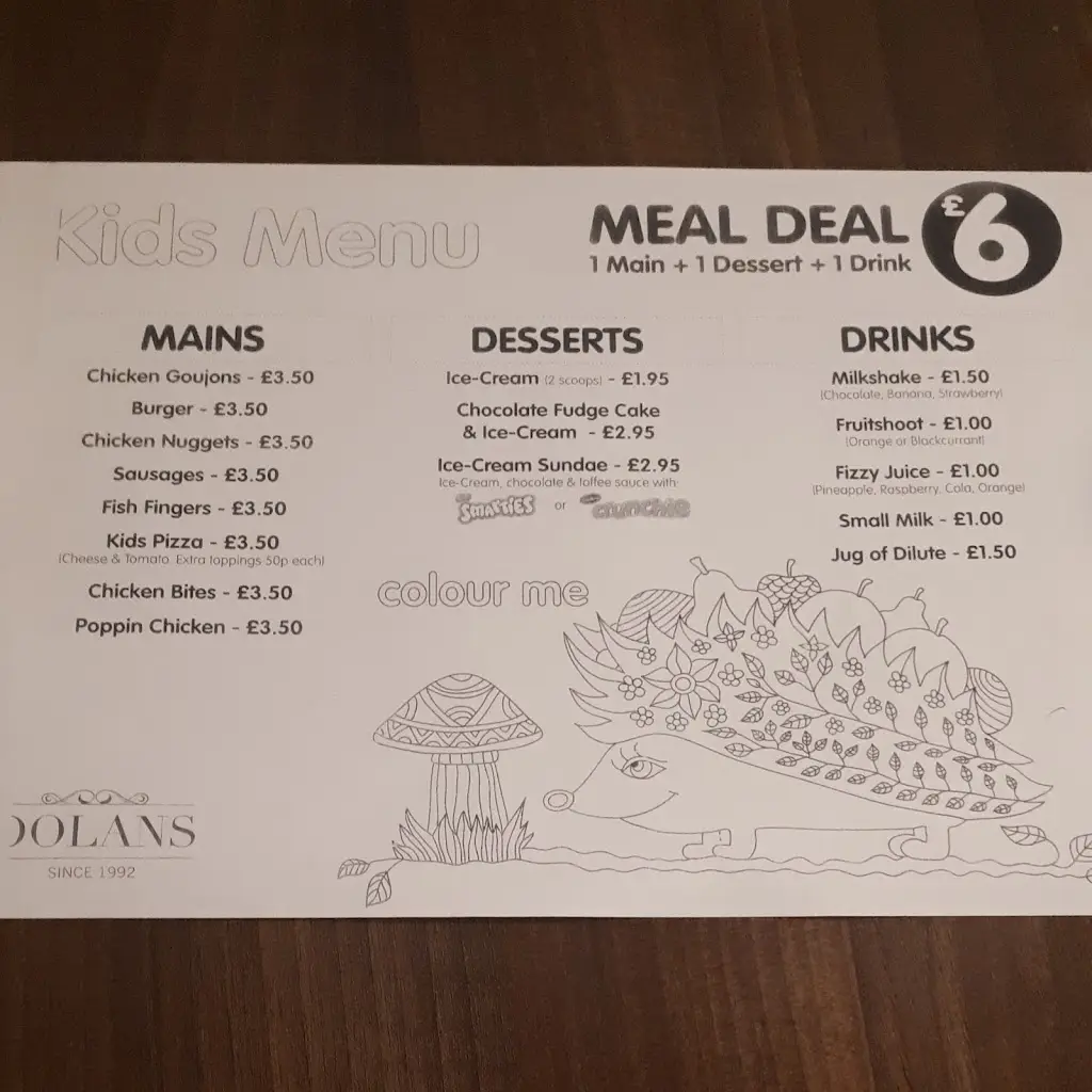 Menu_Dolan’s Restaurant_Strabane_image_3