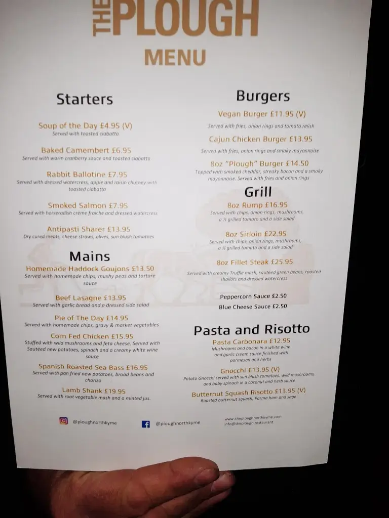 Menu_The Plough_Billinghay_image_1