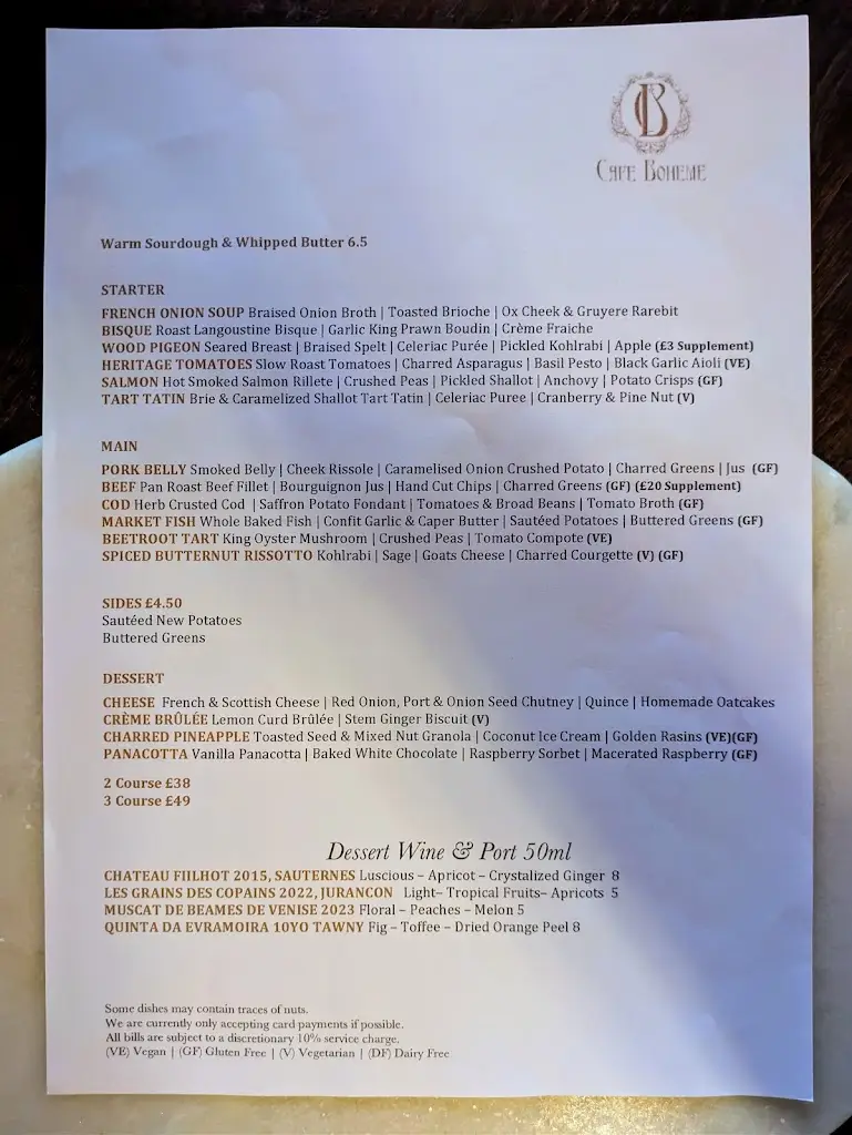Menu_Café Bohème_Aberdeenshire_image_1