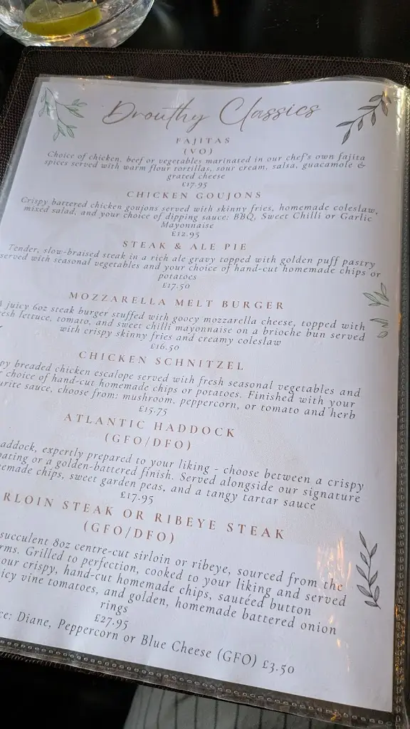 Menu_The Drouthy Laird_Aberdeenshire_image_1