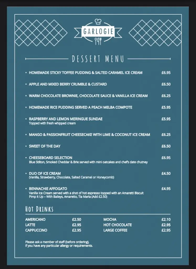 Menu_The Garlogie Inn_Aberdeenshire_image_1
