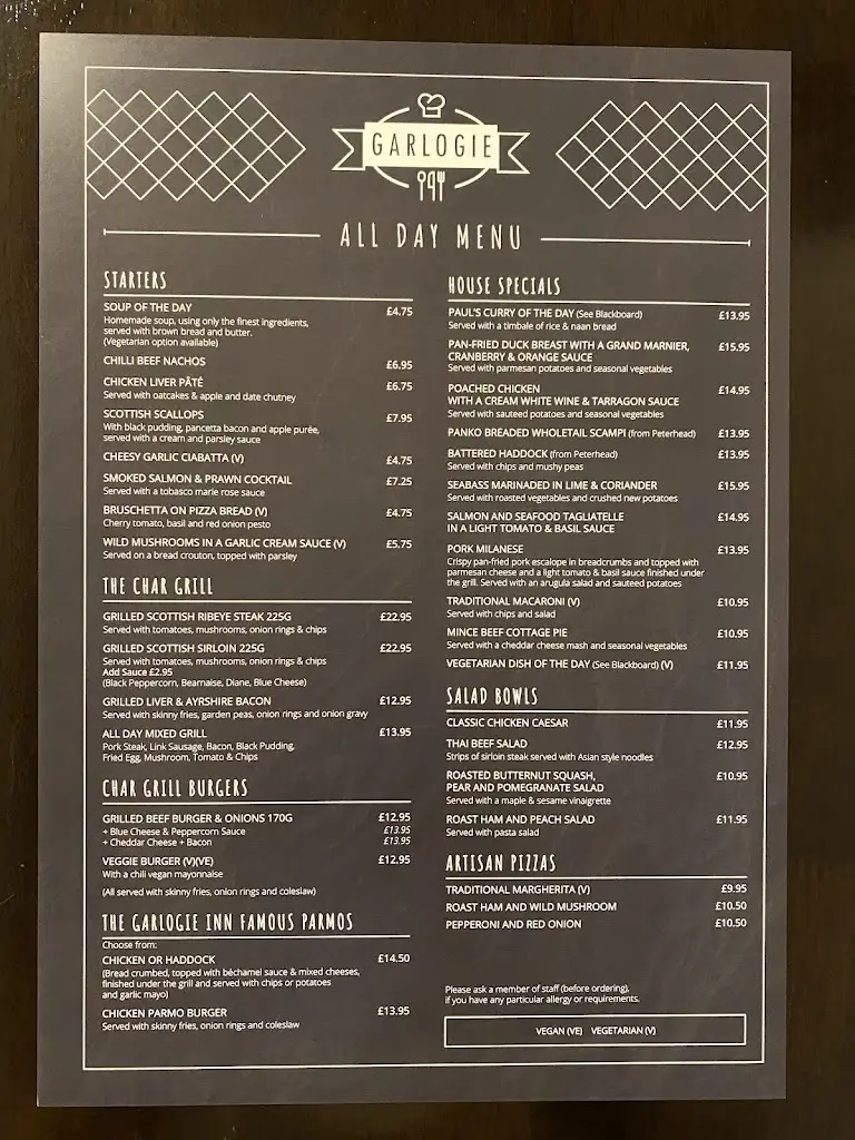 Menu_The Garlogie Inn_Aberdeenshire_image_4