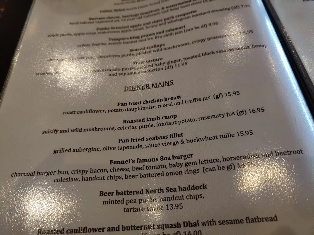 Menu_Fennel Restaurant_Aberdeenshire_image_2