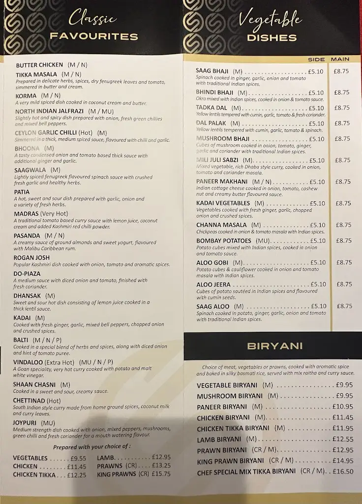 Menu_Spice of Life, Indian Restaurant._Aberdeenshire_image_2