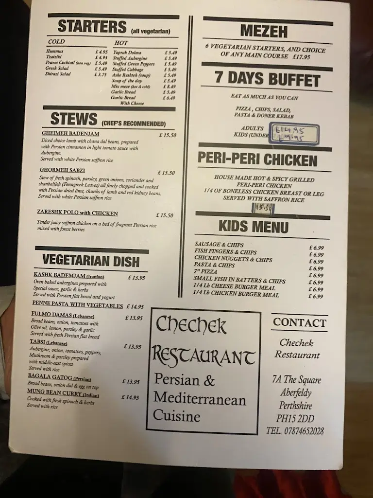 Menu_Checheks restaurant_Aberfeldy_image_1