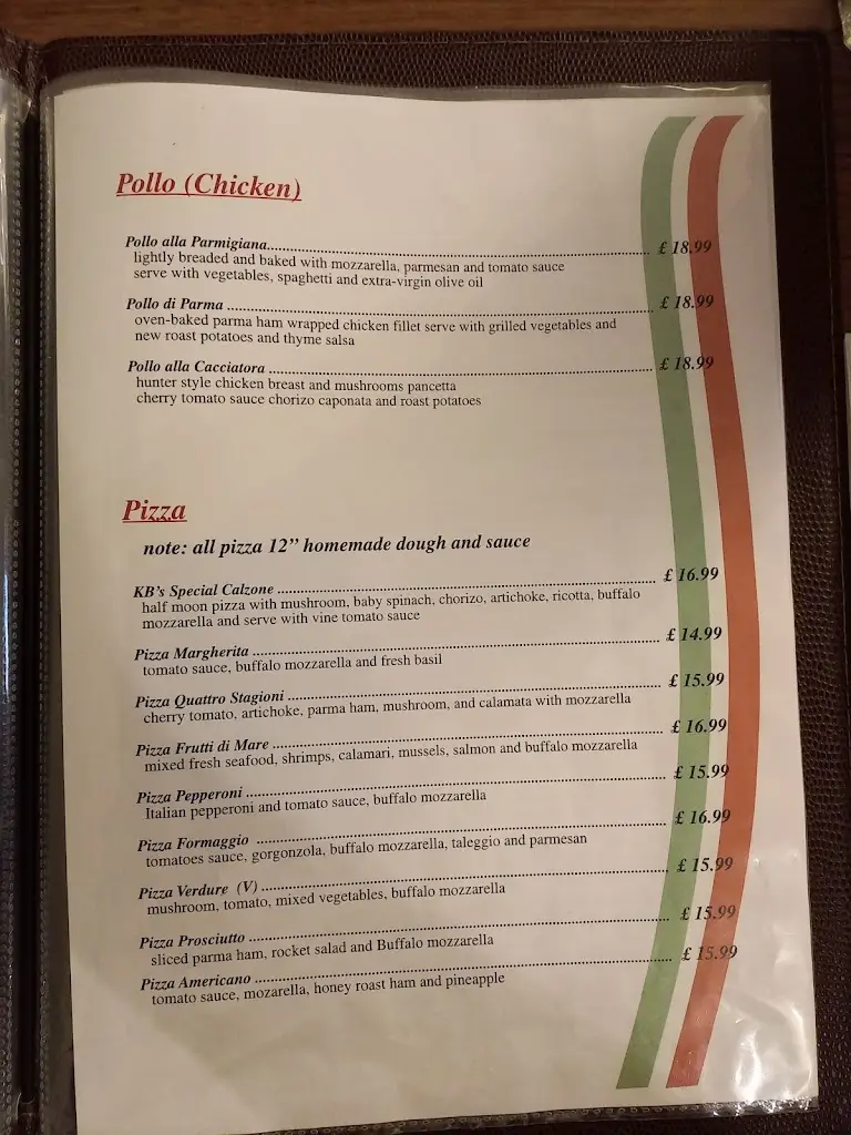 Menu_KB's Italian Kitchen_Aberfeldy_image_1