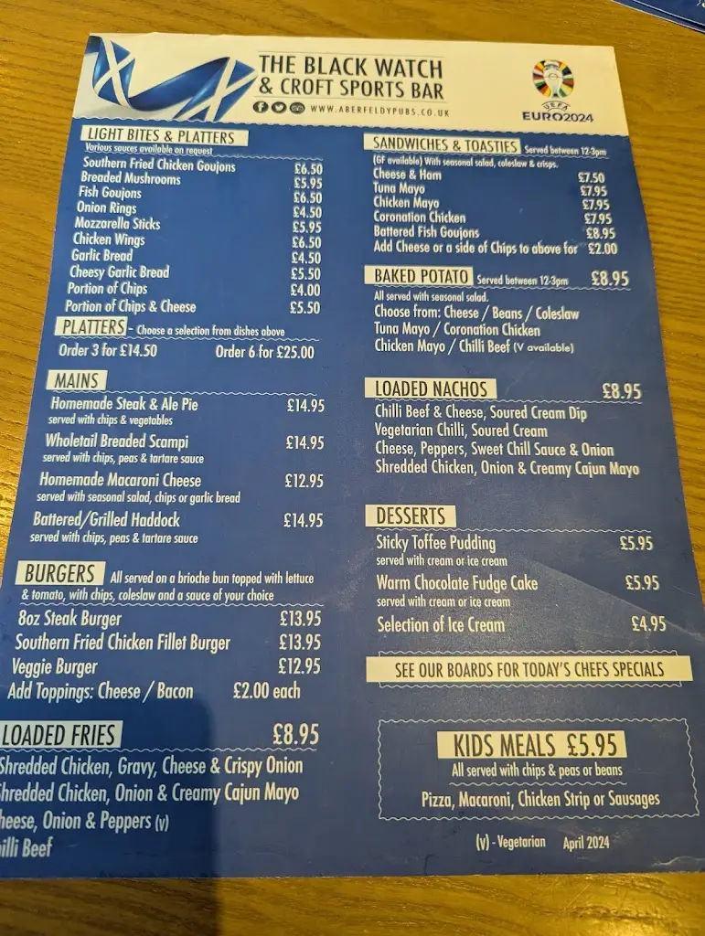 Menu_The Croft Restaurant_Aberfeldy_image_1