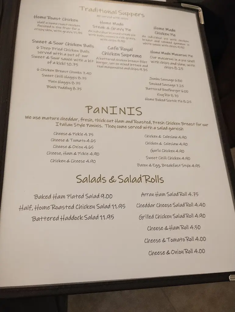 Menu_The Cafe Royal_Annan_image_2