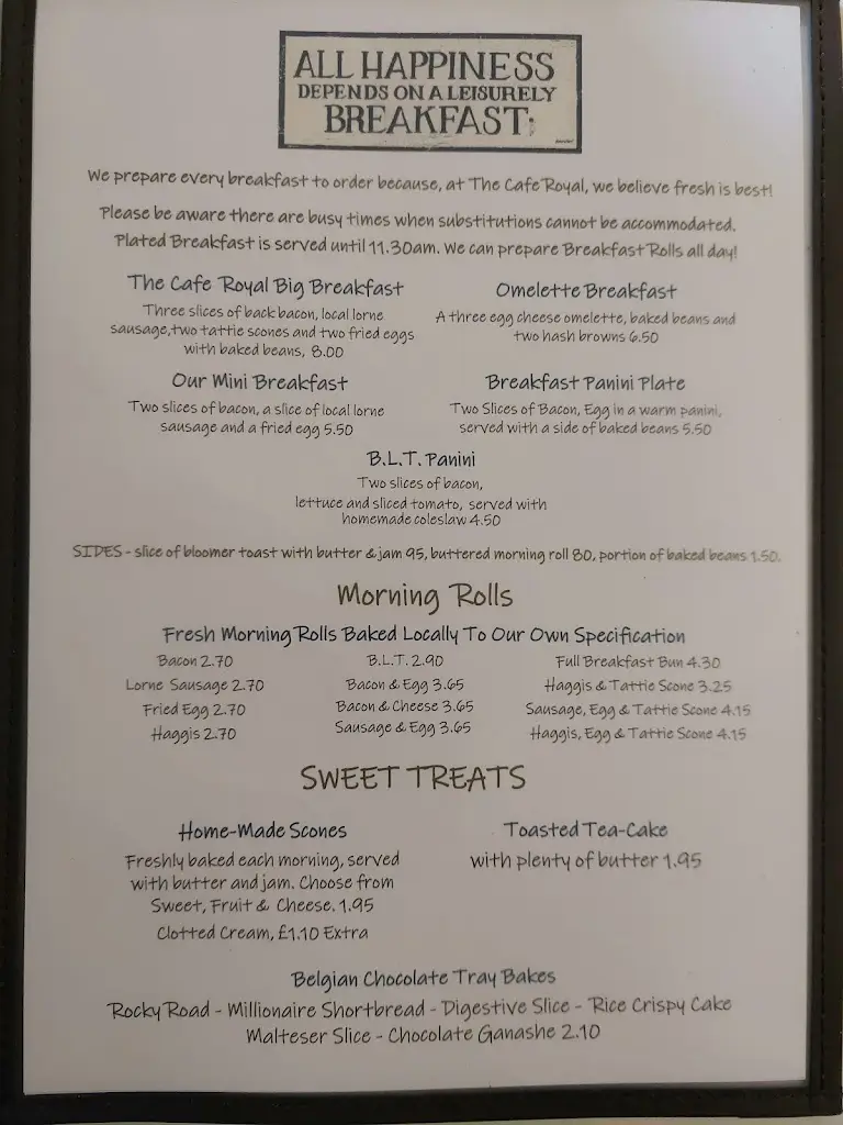 Menu_The Cafe Royal_Annan_image_4