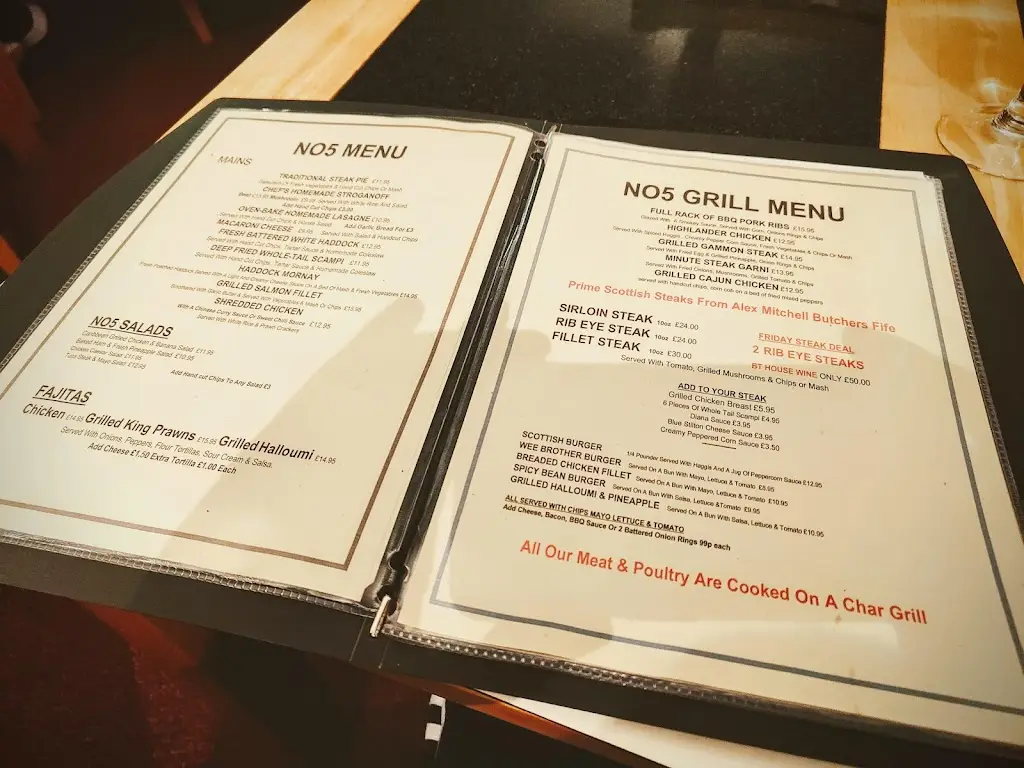 Menu_The No 5 Inn_Alva_immagine_1