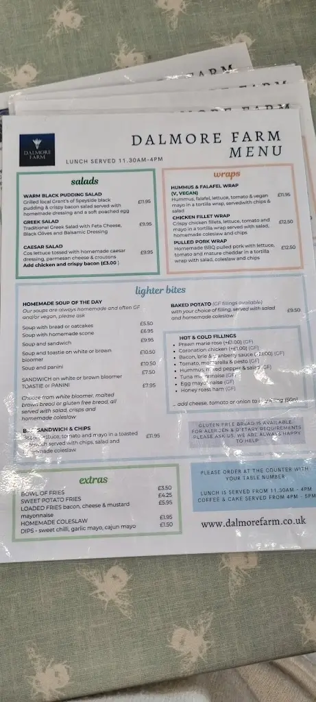 Menu_Dalmore Farm Shop & Restaurant_Alness_immagine_3