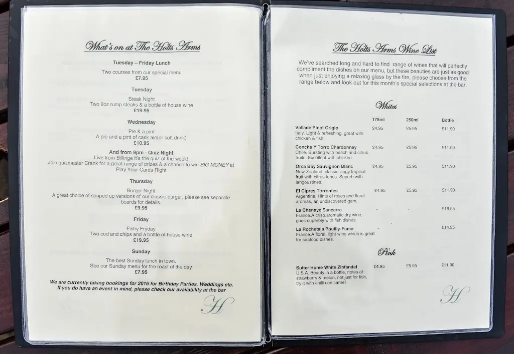 Menu_Holts Arms_Billinge_immagine_2
