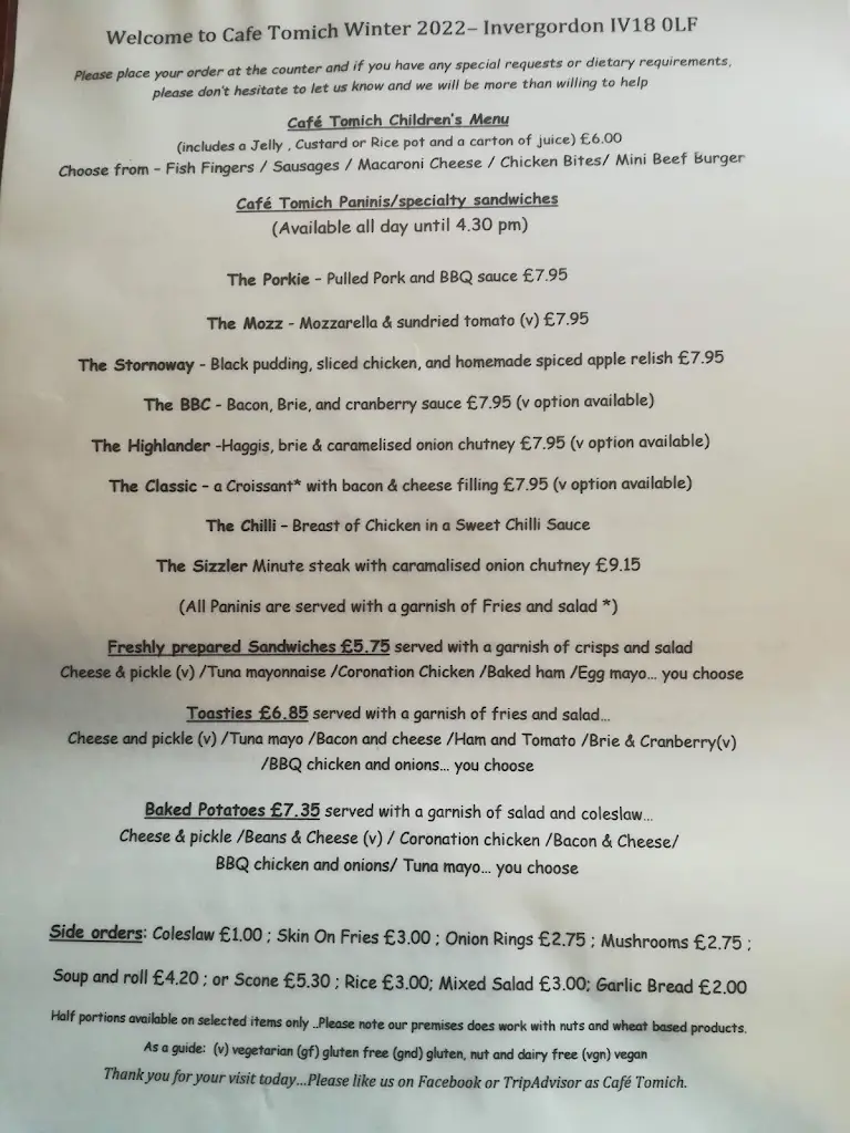 Menu_Cafe Tomich Limited_Alness_image_3