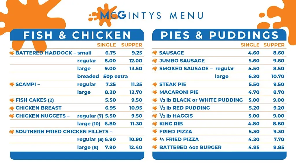 Menu_McGinty's Takeaway- Alness_Alness_image_1