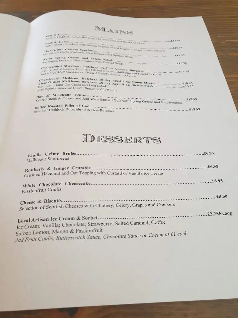 Menü_The Restaurant at Meikleour Arms_Alyth_Bild_1