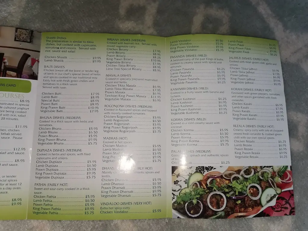 Menu_Lime Tree Indian Cuisine_Alyth_imagen_2