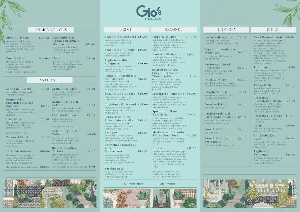 Menu_Gio's by La Lombarda_Aberdeen_imagen_1