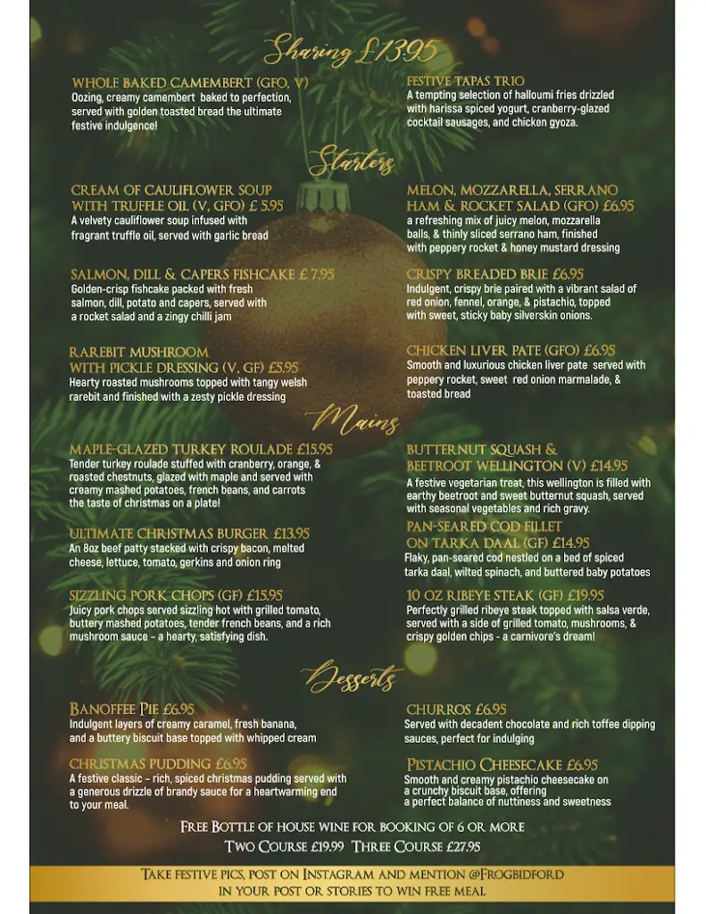 Menu_The Frog_Bidford-on-Avon_image_1