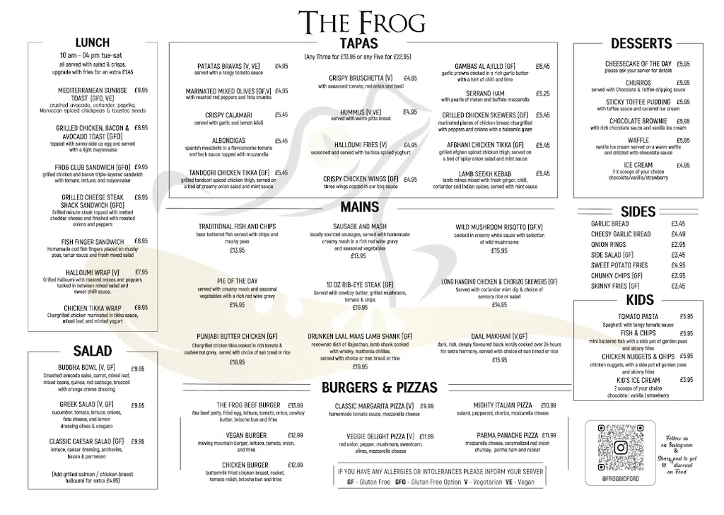 Menu_The Frog_Bidford-on-Avon_image_2