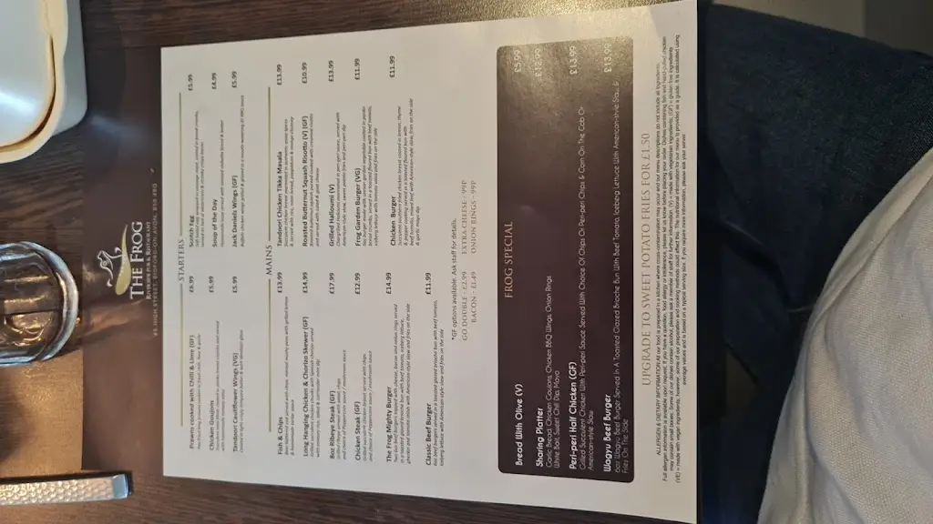 Menu_The Frog_Bidford-on-Avon_image_4