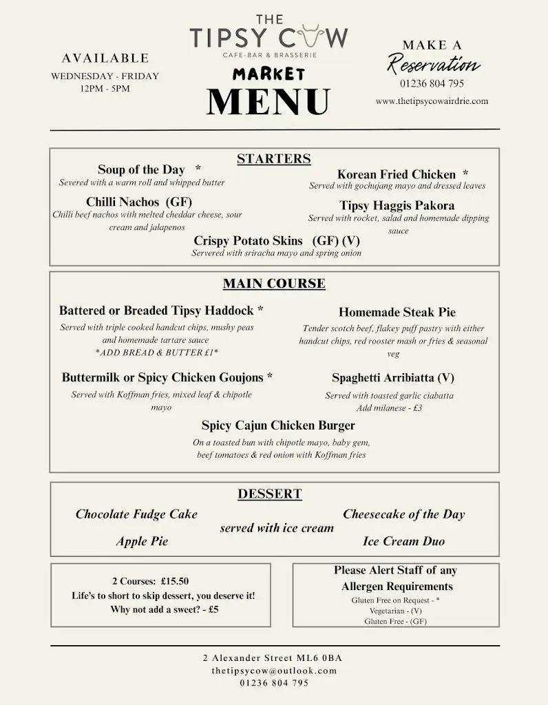 Menu_The Tipsy Cow_Airdrie_image_2