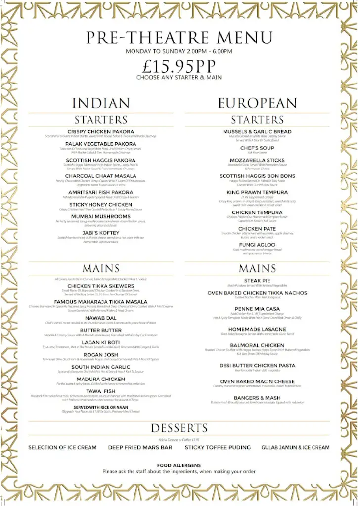 Menu_The Tudor Hotel_Airdrie_image_1