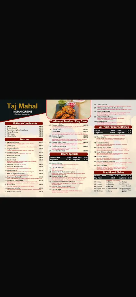 Menu_Taj Mahal_Ardrishaig_image_1
