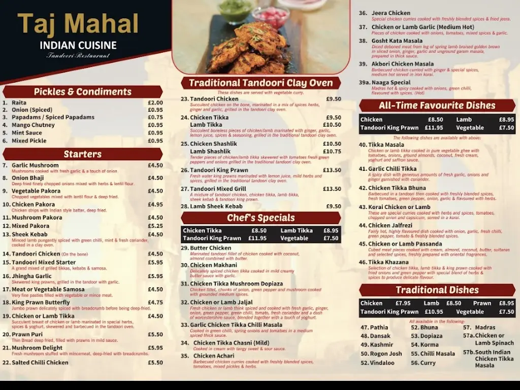 Menu_Taj Mahal_Ardrishaig_image_3
