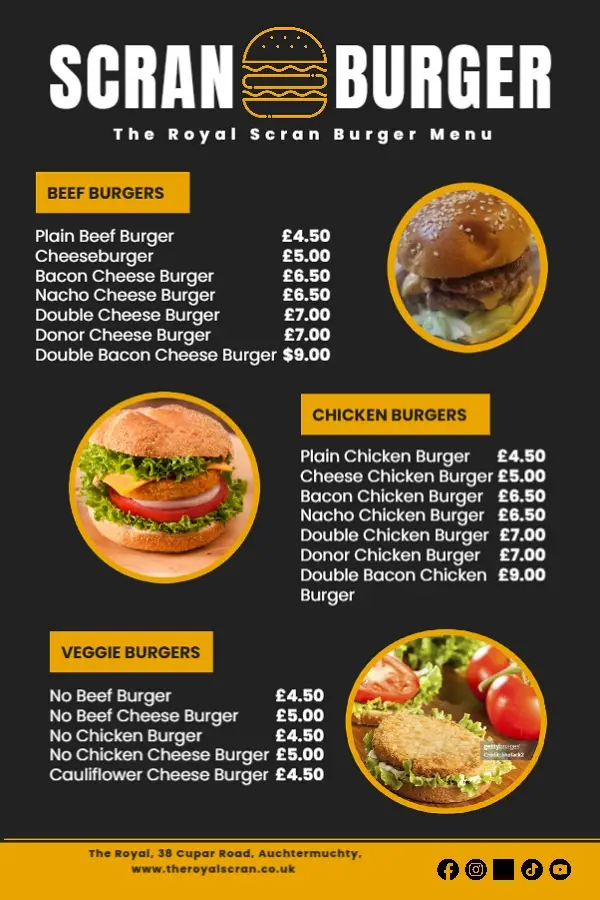 Menu_The Royal Scran_Auchtermuchty_imagen_1