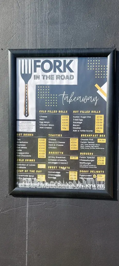Menu_Fork In The Road_Auchtermuchty_image_1