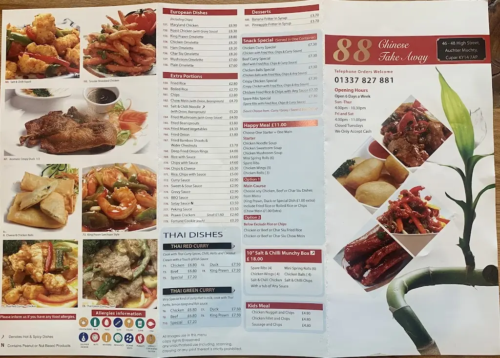Menu_88 Chinese Takeaway_Auchtermuchty_image_2