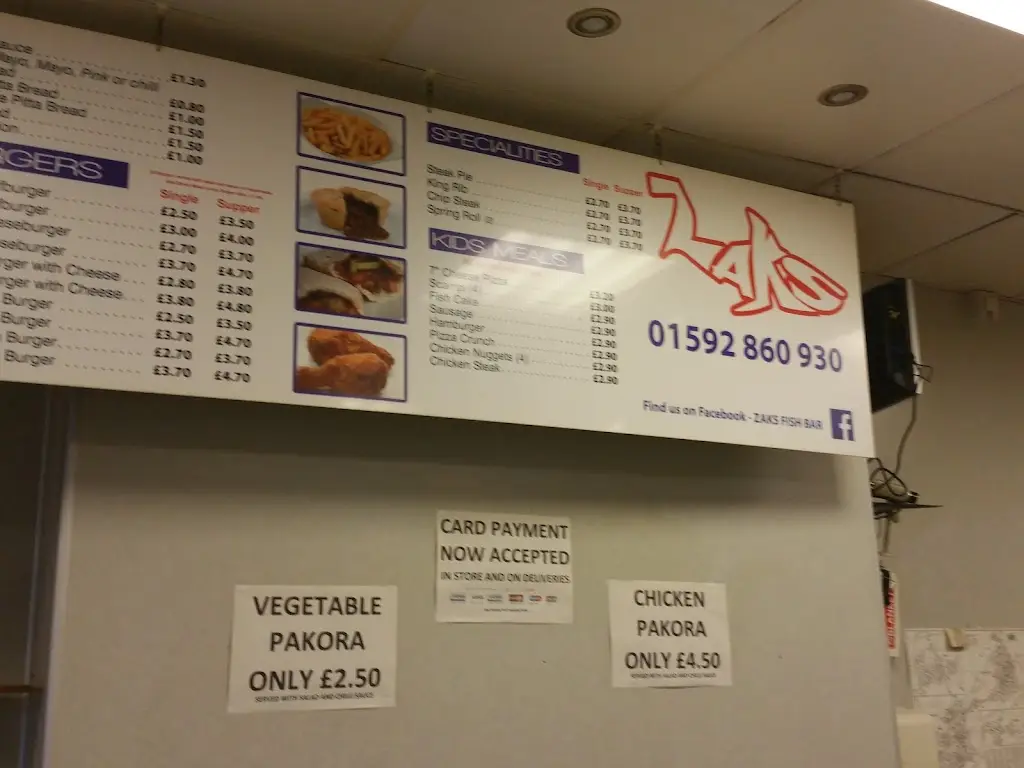 Zaks Fish Bar restaurant in Ballingry