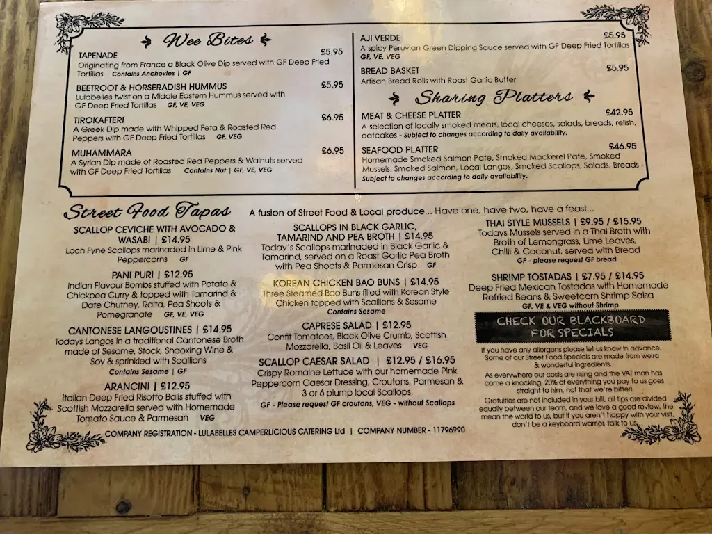 Menu_Lulabelles of Tarbert_Argyll and Bute_immagine_1