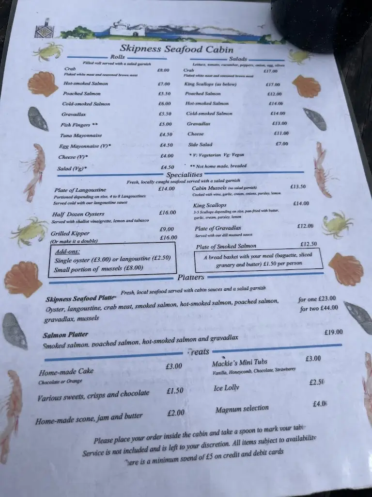 Menu_Skipness Seafood Cabin_Argyll and Bute_image_3