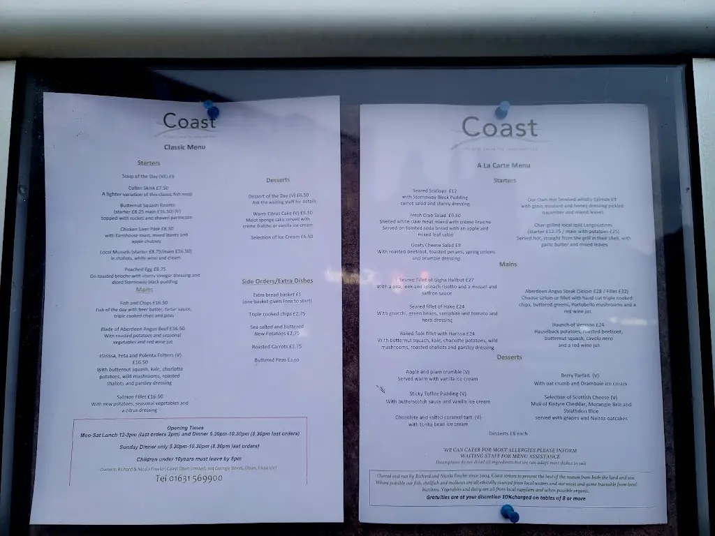 Menu_Coast Restaurant_Argyll and Bute_image_1