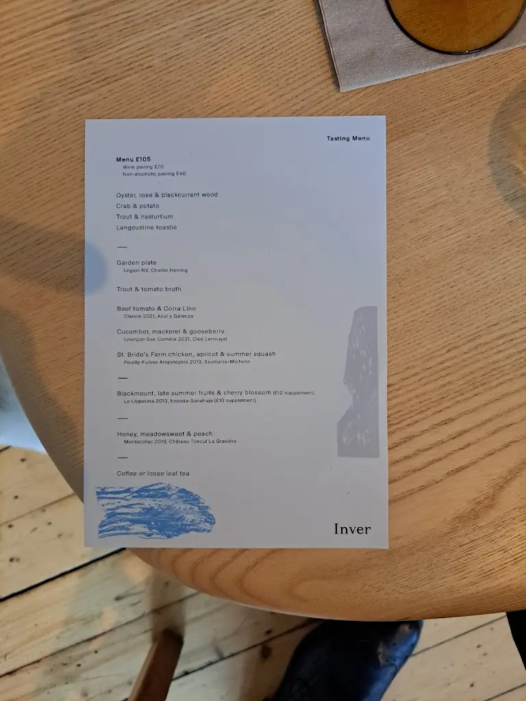 Menu_Inver Restaurant & Rooms_Argyll and Bute_immagine_1