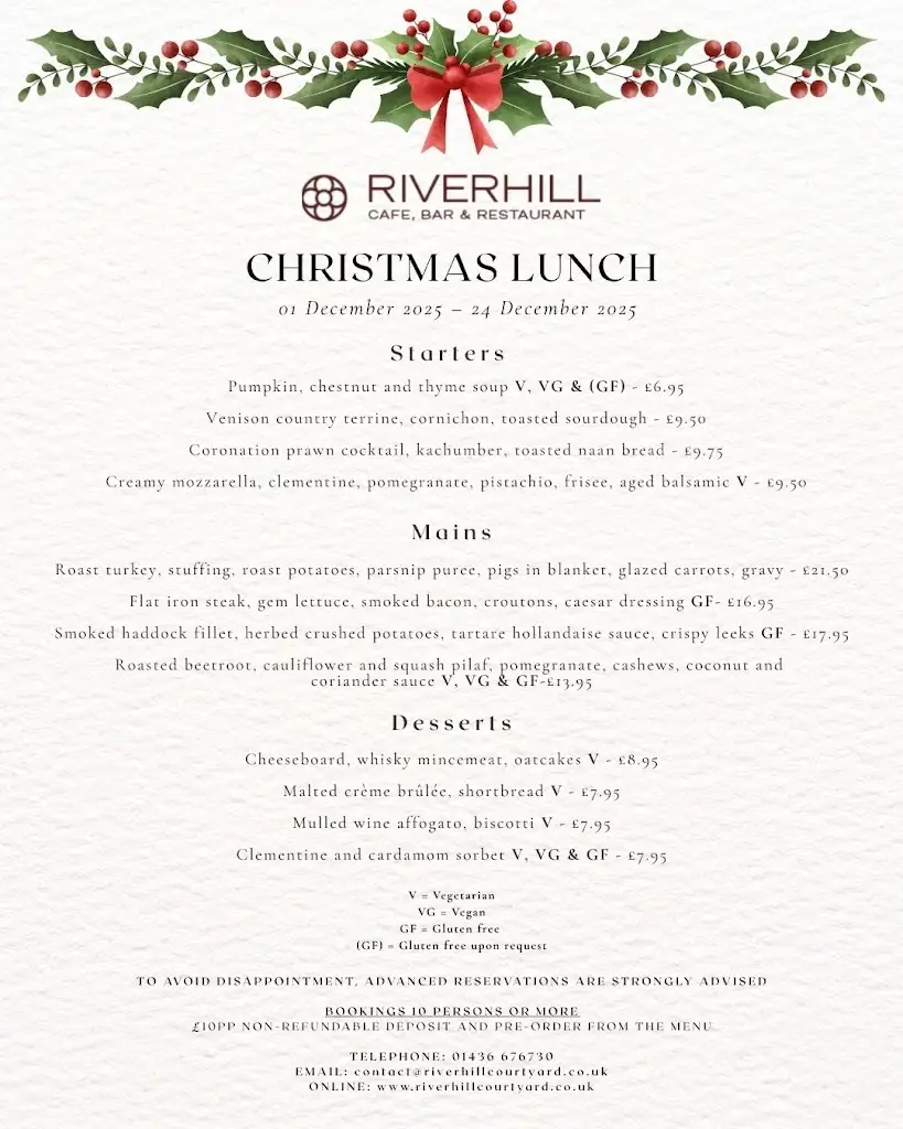 Menu_Riverhill Cafe, Bar & Restaurant_Argyll and Bute_image_1