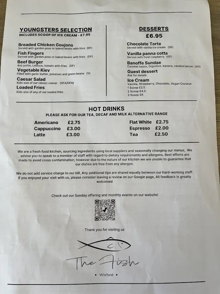 Menu_The Fish at Wixford_Bidford-on-Avon_image_2