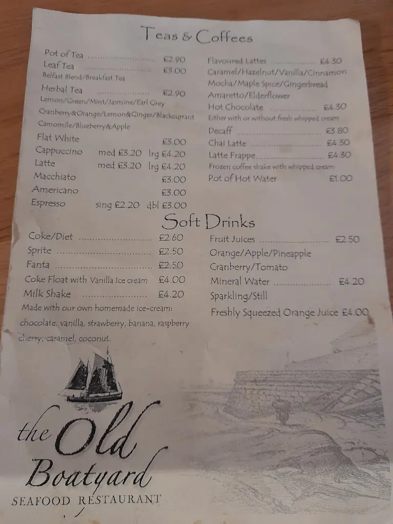 Menu_The Old Boatyard Restaurant_Arbroath_image_1
