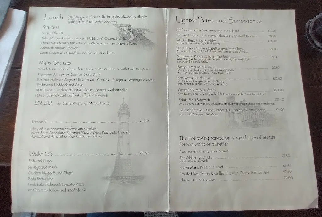 Menu_The Old Boatyard Restaurant_Arbroath_image_4